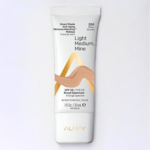 Almay Light Medium Mine Smart Shade  SPF 20 Anti Aging Makeup  #200 - Picture 1 of 4